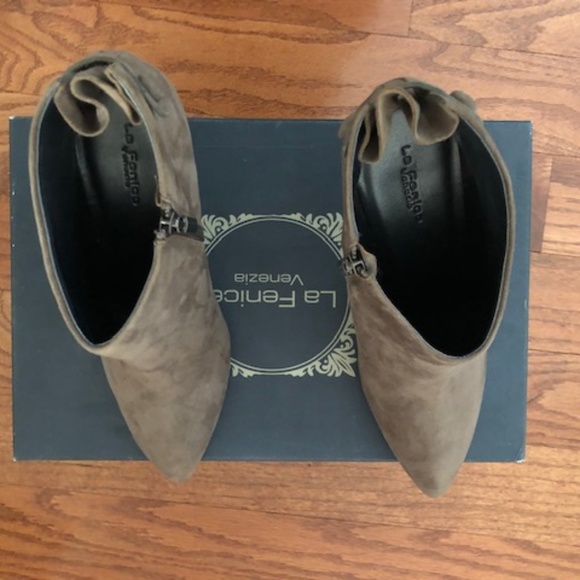 Women's suede boots. Booties. Leather. Size 10 - Picture 7 of 8